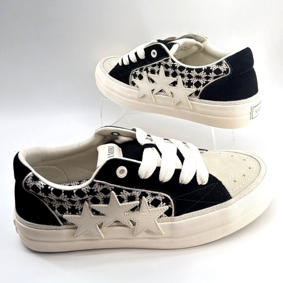 AMIRI Quad Sunset Skater Sneakers Men Black White Athletic Shoes Size 48 US 15